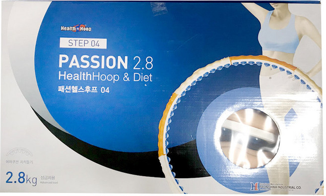 헬스원 패션후프 2.8 상급자용 훌라후프 뱃살빼기, 단품