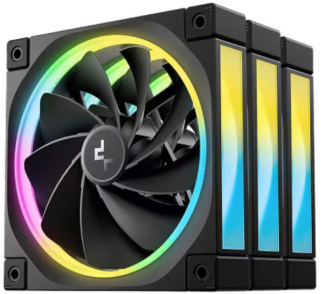 딥쿨 DEEPCOOL FL12R 시스템 케이스 쿨러 (3팩 블랙), 1개, 블랙, FL12R (3팩)