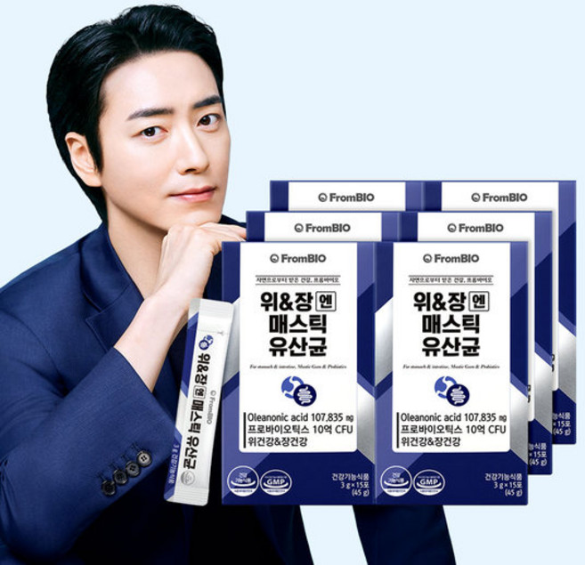 [신상특가] 위&장엔 매스틱유산균 15포x6박스/3개월, 15회분, 45g, 6개