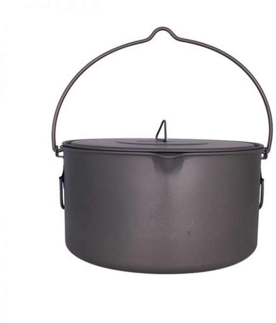 베일 손잡이가 달린 티타늄 냄비 야외 캠핑 경량 장비 750ml 1100ml 1300ml 1600ml 2000ml 316540, POT-750-BH, 1개