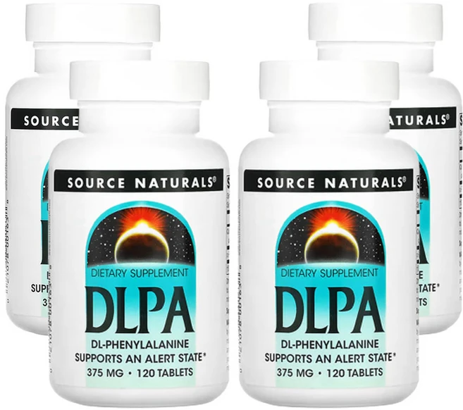 소스네츄럴스 DLPA 375mg 120, 4팩, 120정 - 쿠팡