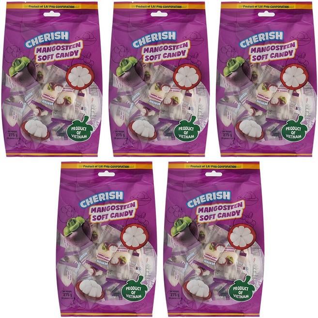 [국내배송] cherish 체리쉬 망고스틴 젤리 275g, 5개
