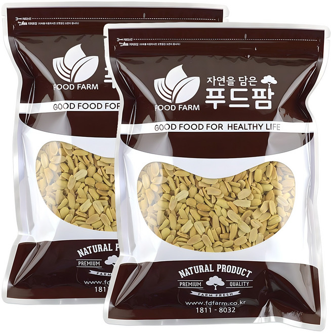 푸드팜 땅콩 햇 볶음땅콩(반태), 1kg, 2개