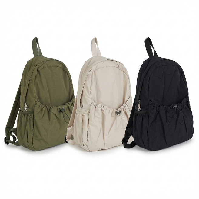 D.BEST 무지 데일리 나일론 백팩 머리끈 증정