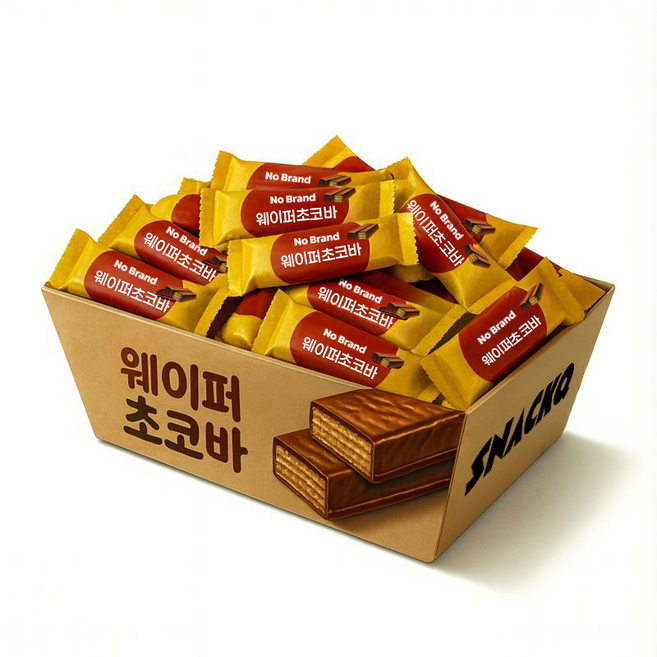 스낵큐 노브랜드 과자, 12개, 웨이퍼 초코바