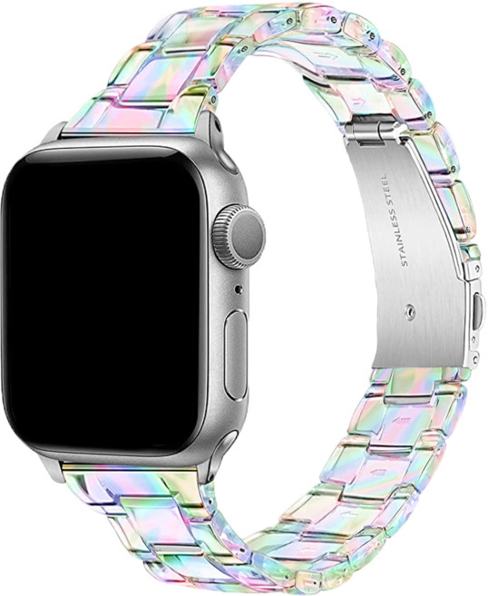 모할랩 애플워치 호환 슬림 아크릴 스트랩, 02 오로라