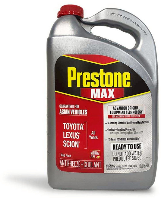 Prestone MAX亞洲車系專用紅色冷卻液 適用豐田凌志Scion 長效保護15年/35萬英里, 1個