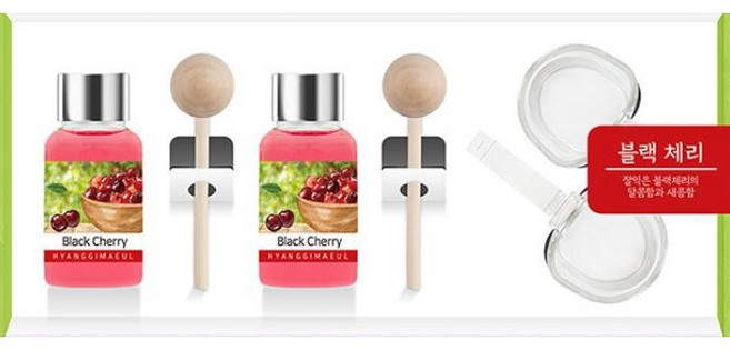 향기마을 차량용 송풍구 디퓨저 본품 17ml x 2p 세트, 블랙체리, 3세트