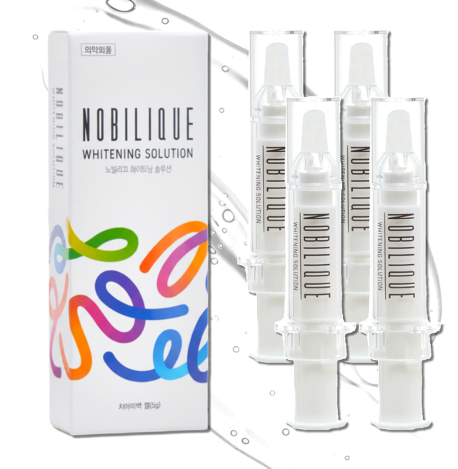 노빌리끄 셀프 치아미백제 주사기형, 5g, 4개
