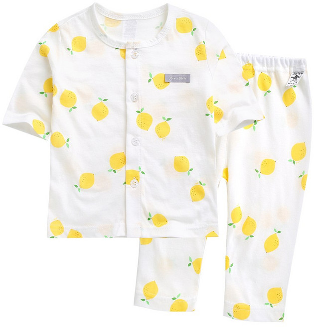 그린베베 영유아 여름용 레몬트리 면 내의(7부)