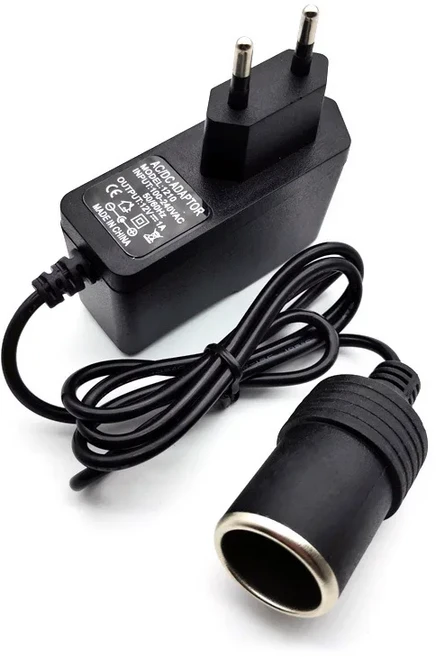 220V AC에서 DC 1A 자동차 시거잭 충전기 변압기 어댑터 소켓 EU 플러그, EU 12V 1A