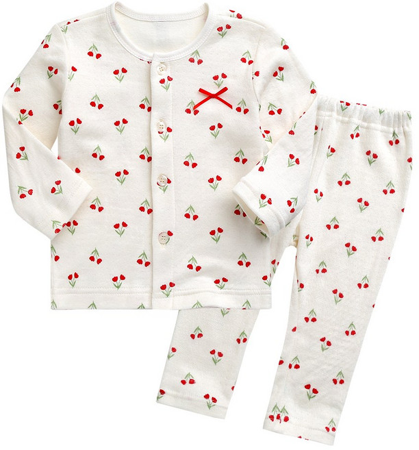 그린베베 영유아 봄가을용 튜울립 면 내의