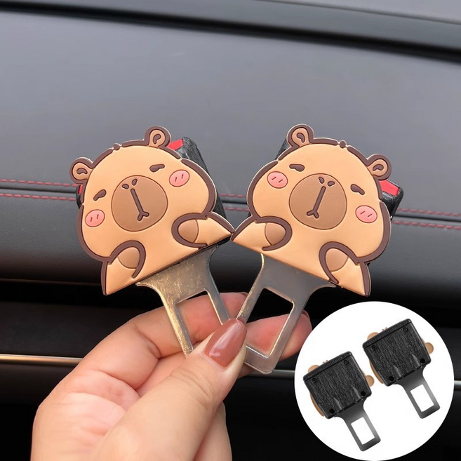 툴마담 큐티 카피바라 안전벨트클립, A타입, 2개