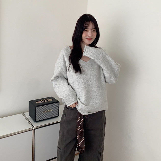 Twenty 質感過冬--微高磅混羊毛親膚針織上衣 2502025