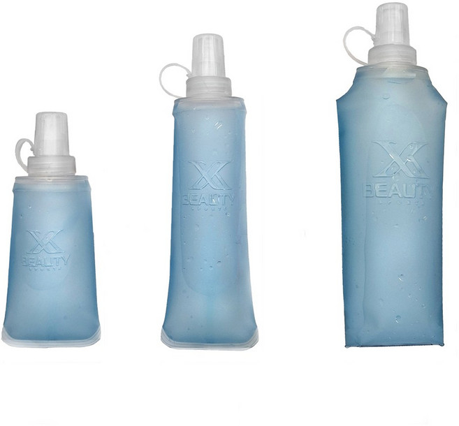 엑스뷰티 식약처합격 소프트플라스크 150 250 500 러닝 등산 마라톤 스포츠 물병 물통 BPA FREE, 1개, 250ml, 소프트플라스크 스카이블루