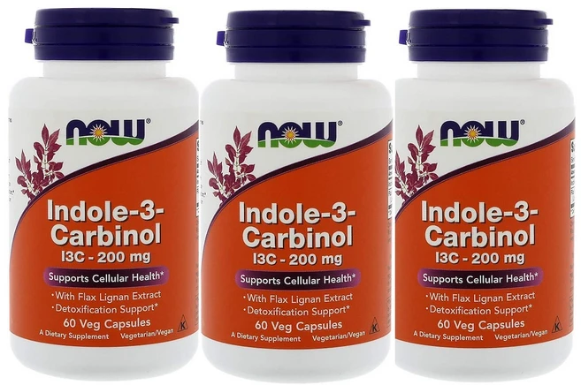 2+1 Now 나우푸드 Indole 3 인돌 카르비놀 200mg Carbinol I3C 60정, 3개 - 쿠팡