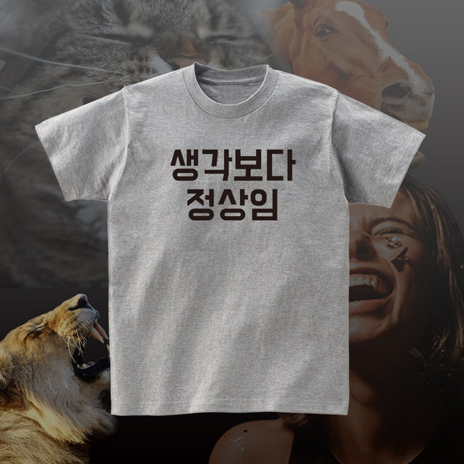 생각보다 정상임 반팔 단체 모임 티셔츠 반티