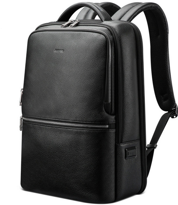 벤쿠쿠 최상급 명품 소가죽 비즈니스 백팩 가방 bopai, 블랙, 1개