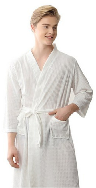 힙앤바디 목욕 샤워가운 M, white, 1개