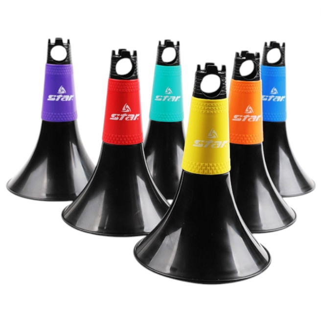 볼핸들링 훈련립콘 1P 농구드리블 훈련 축구훈련 스탠드콘 드리블 스텝훈련 나팔콘 스타 BA400, 그린, 1개