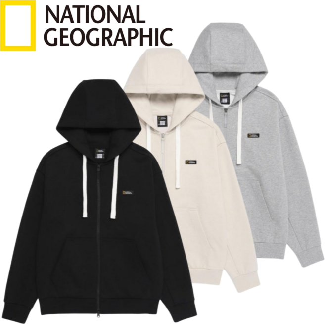 [백화점 정품] 내셔널지오그래픽 남녀공용 후드집업 커플 아우터 패밀리룩 일상 출퇴근 아웃도어 등산 캠핑 낚시 여행