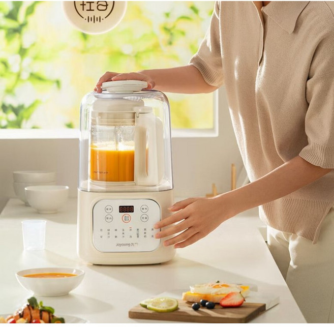 JOYOUNG 두유제조기 L12-P199 두유기계1.2L 자동 가열 저소음, 크림 화이트