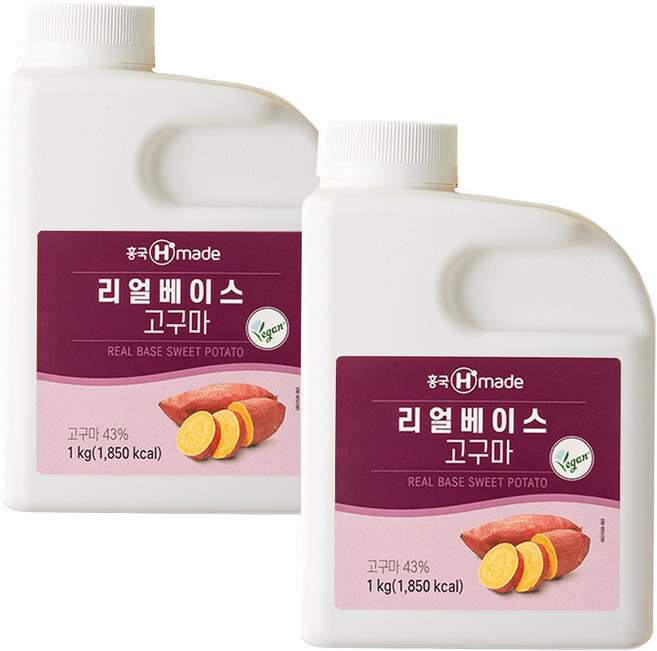 [업체발송] 흥국 리얼베이스 고구마 (비건) 1kg 2개세트, 1개입, 2개