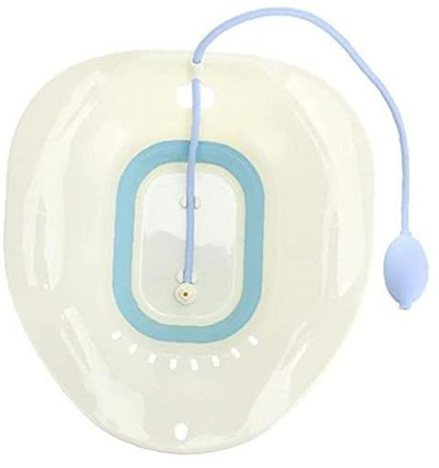 욕조 변기 좌욕 접이식 여행용 휴대용 임산부 치질 비데 분지 블루