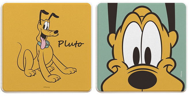迪士尼 Disney 貓狗系列 硬式珪藻土杯墊 瑪麗貓 魯斯佛 101忠狗 柴郡貓 費加洛, 1個, 大臉布魯托