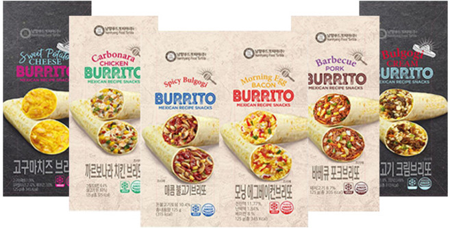 남향푸드 또띠아 브리또 6종, 6개, 125g