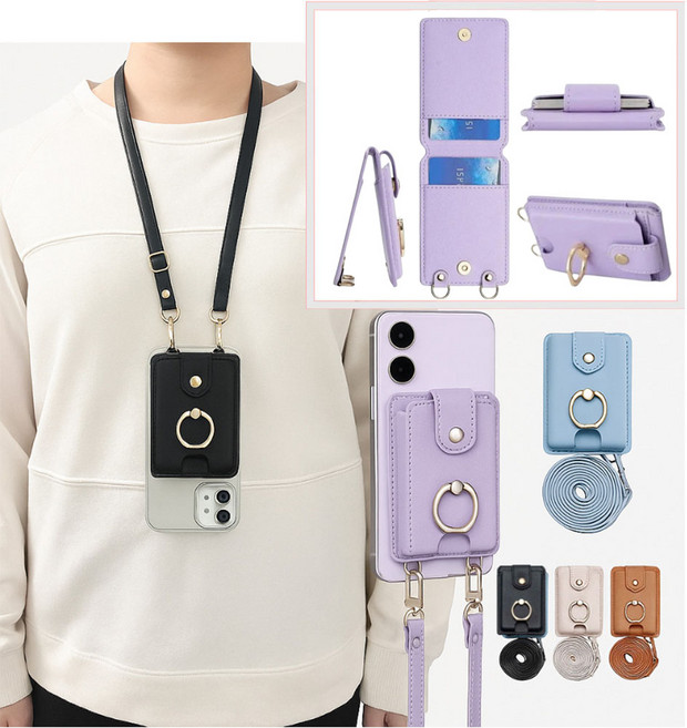 갤럭시 와이드8 M16 5G SM-M166S 폰케이스 + 뉴가죽 카드 지갑형 포켓 목걸이 스트랩 링고리 핑거링 핸드폰링 거치대 투명 방탄 젤리 핸드폰 케이스