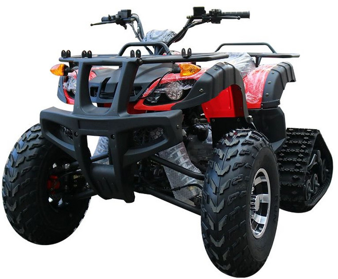 사륜바이크 200cc 앞바퀴 뒤궤도 사륜오토바이, 레드, 기본 모델명/품번