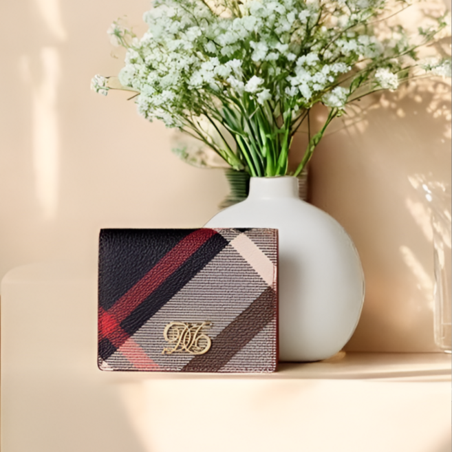 닥스 시그니처 체크 여성 반지갑