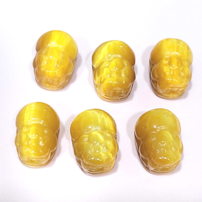 골드 호안석 비휴 재물운 금은보화 비즈재료 염주재료, 1개