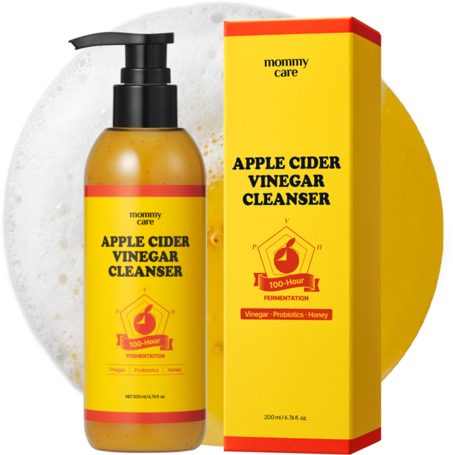 마미케어 100시간 숙성 애사비 클렌저 사과 토닝 광채 유산균 팩 항산화 세안, 1개, 190ml