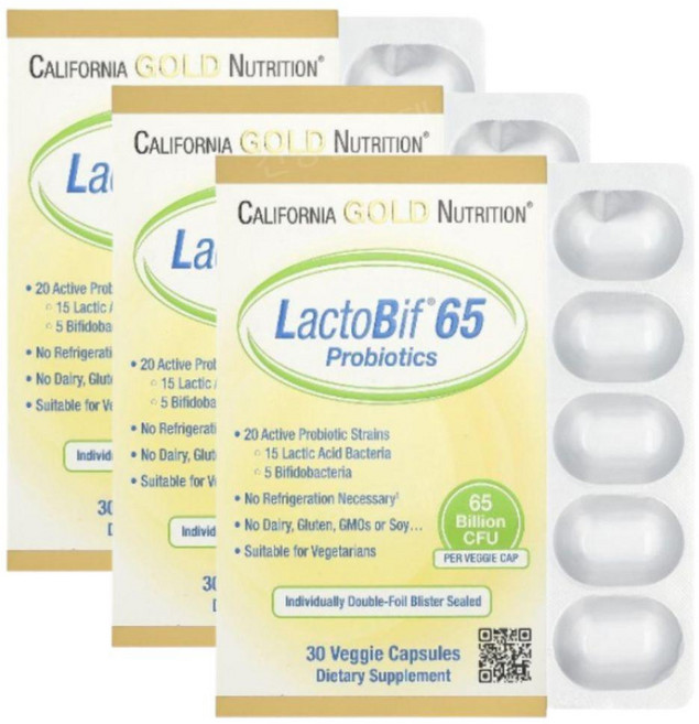 2+1 캘리포니아골드뉴트리션 락토비프 650억CFU LGG 유산균 30베지캡슐 젖산간균 비피더스균 비피도박테리움 롱검 카제이 살리바리우스 락토바실러스 락티스 람노서스 플란타럼, 3개, 30정