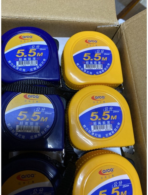 Arca 亞克工具 全公分 文公 台尺 捲尺 尼龍耐磨霧面尺帶, 1個, 8米*25mm英吋