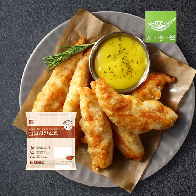 사옹원 찹쌀치킨스틱 1kg 국내산안심닭 간단맥주안주굽네, 1개
