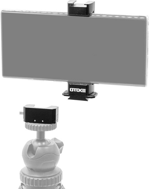 퀵릴리즈 스마트폰 홀더 빠른 삼각대 착탈 개인방송장비 휴대폰 메탈 거치대, 1개, 단품