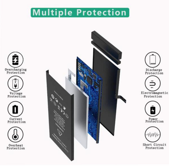 아이폰 SE 2 8 플러스 X 맥스 11 프로 휴대폰 배터리, 02 For IPhone 13Mini, 1개