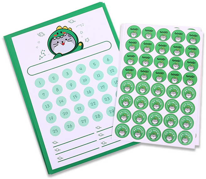 도담이 칭찬스티커 스티커판 10p+스티커10p, 1세트