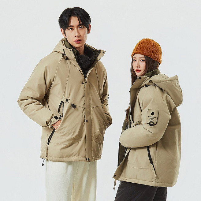 [시즌오프] 루나폴리 겨울 방한 헤비 패딩 자켓 방풍 혹한기 아웃도어 남녀공용 하프 자켓