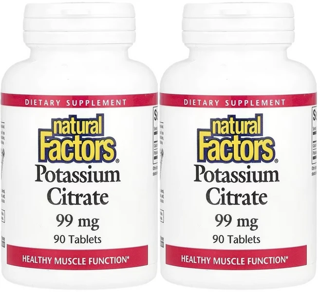 네추럴팩터스 구연산 칼륨 포타슘 시트레이트 99mg 90정 2개 - 쿠팡
