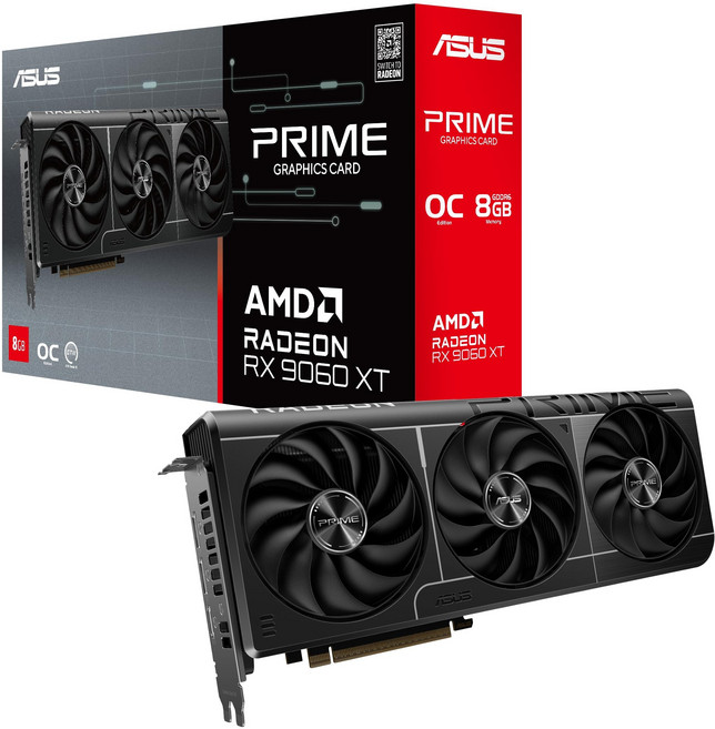 ASUS PRIME Radeon RX 9060 XT OC 8GB 그래픽카드 [GDDR6 / PCIe 5.0 / SFF]