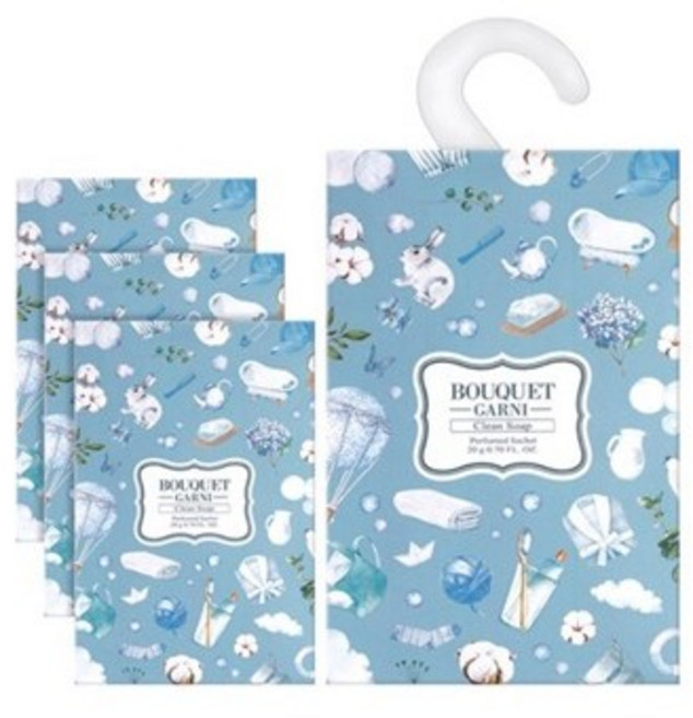 부케가르니 퍼퓸드 샤쉐 본품, 20g, 8개, 클린 솝향