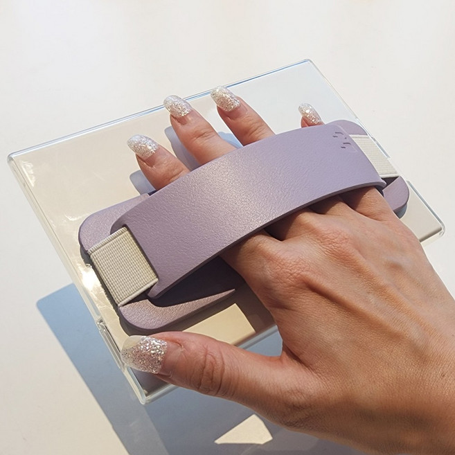 BOHO 이북리더기 가죽 스트랩 6인치 8인치 크레마S 모티프 사운드업 리디페이퍼 핸드그립, 라벤더