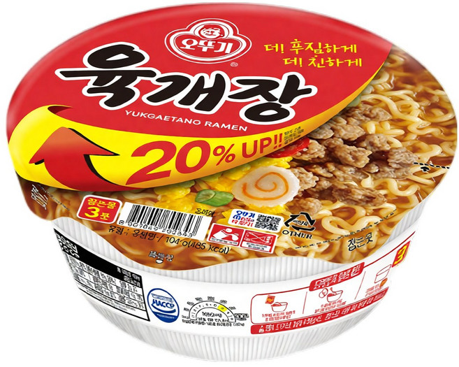 [본사직영] 오뚜기 육개장 컵 104g 24개