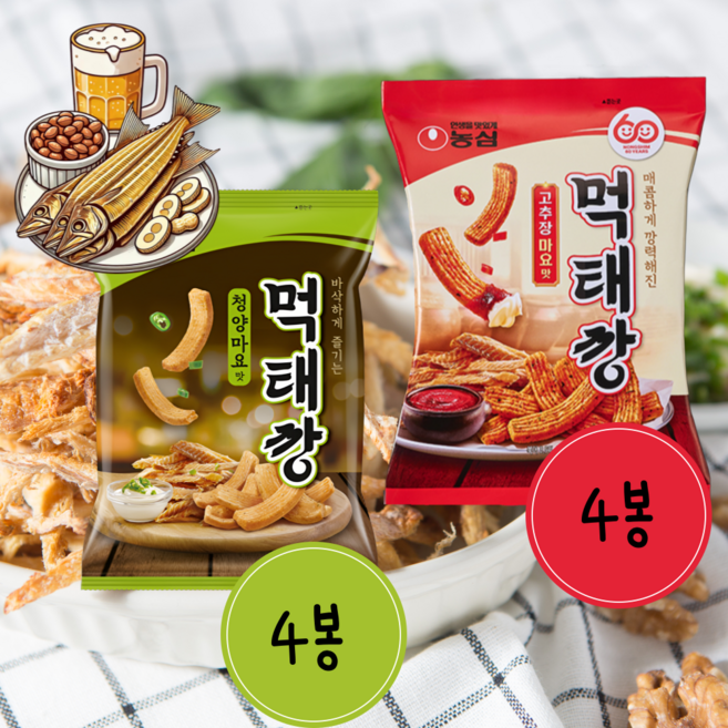 먹태깡 청양마요4개 +고추장마요 4개, 60g, 1개