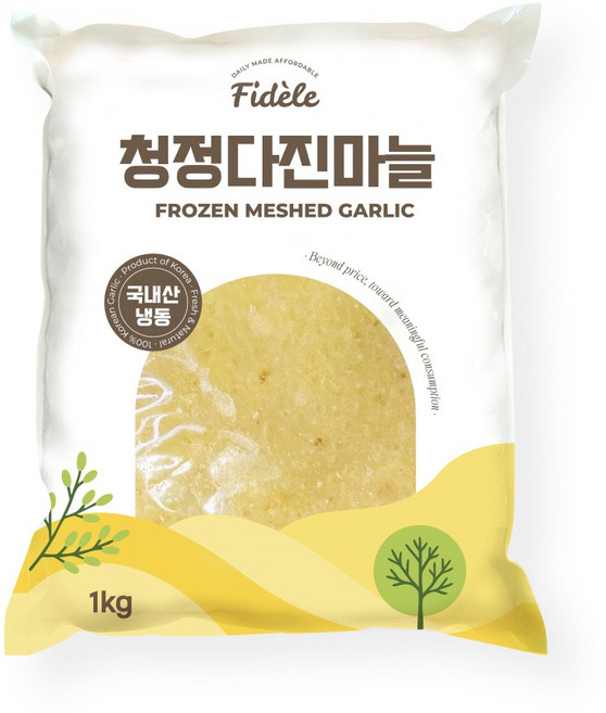 청정 냉동 국내산 다진마늘 A타입, 1개, 1kg