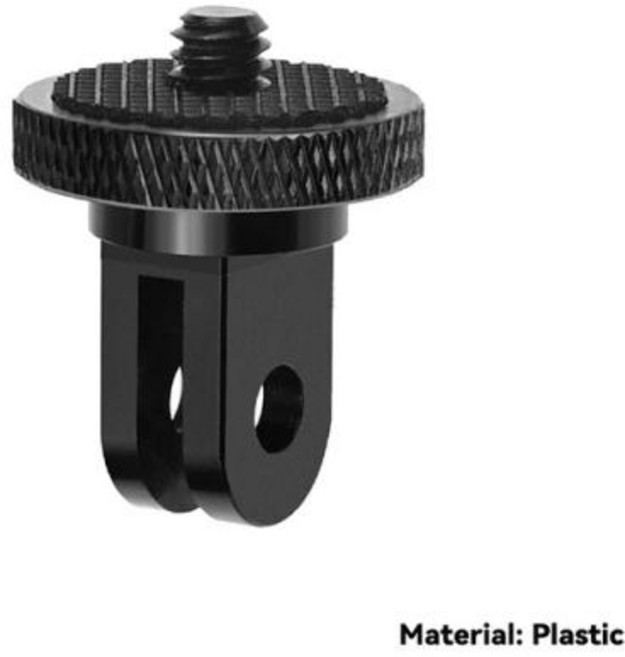 고프로 히어로 12 11 10 9 8 7 6 5 용 미니 삼각대 어댑터 마운트 블랙 인스타 360 X3 Sjcam 샤오미 Yi 4K Eken 고프로 액세서리 1/4 인치, 1 PCS Plastics, 1개